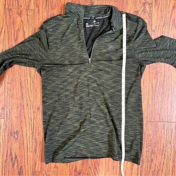 Under Armour Dark Olive Green Pullover 1/4 Zip Long Sleeve Athletic Top Small - Picture 12 of 12